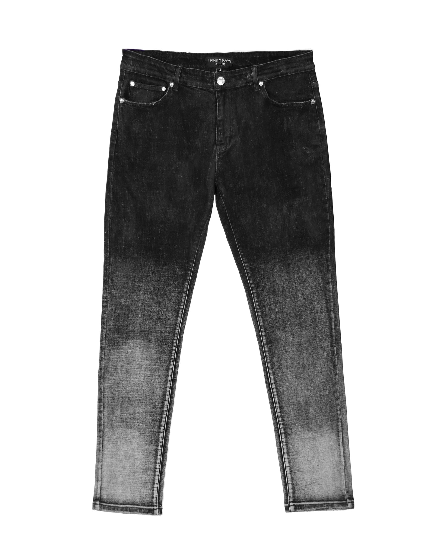 Trinity Kays Kulture Men's Porto Novo Ombre Coated Skinny Jeans