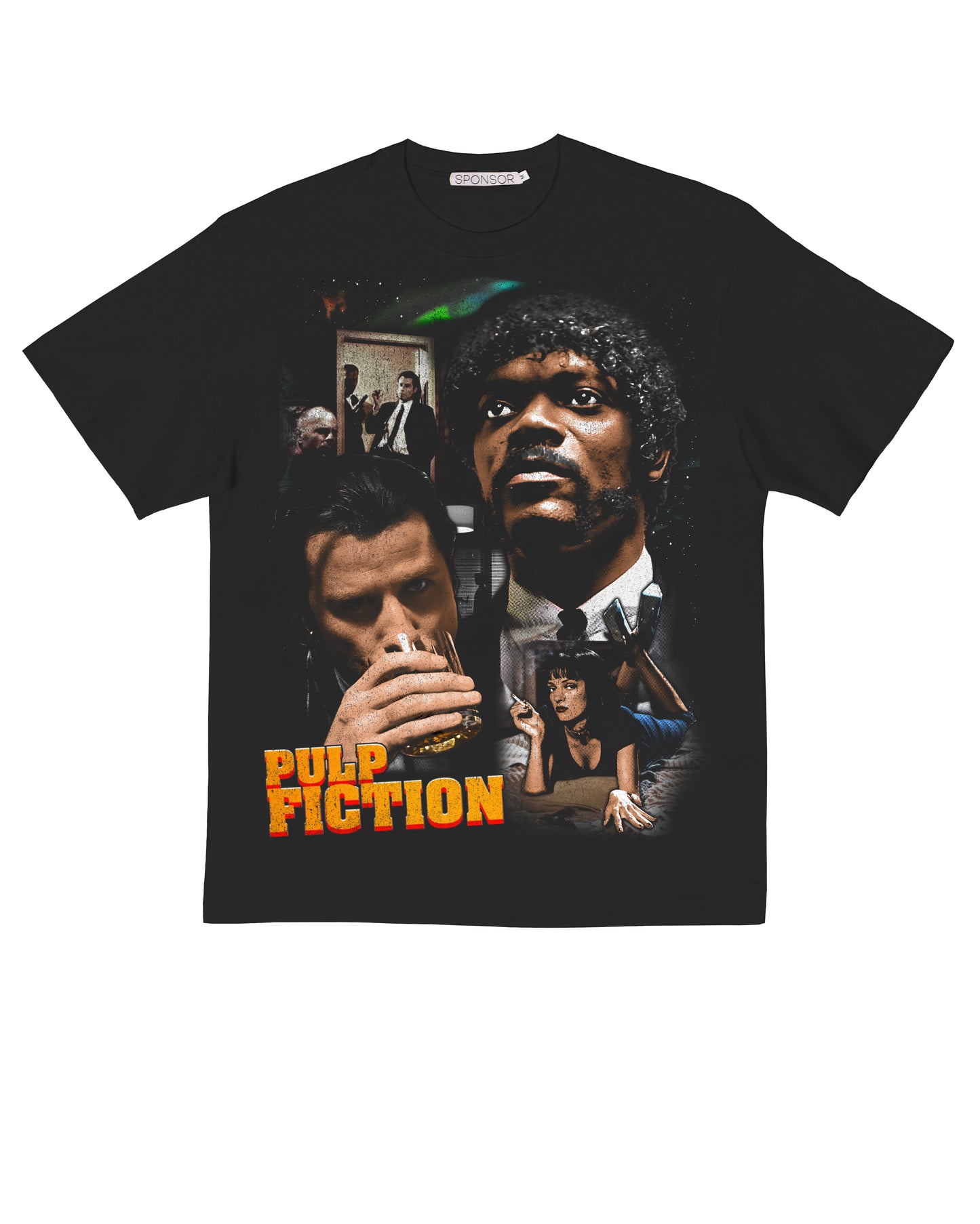 Sponsor Pulp Fiction T Shirt in Black