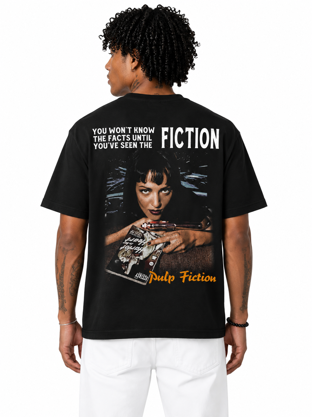 Sponsor Pulp Fiction T Shirt in Black