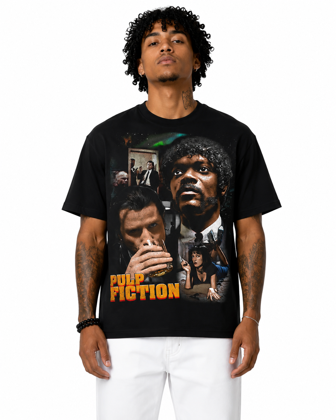 Sponsor Pulp Fiction T Shirt in Black