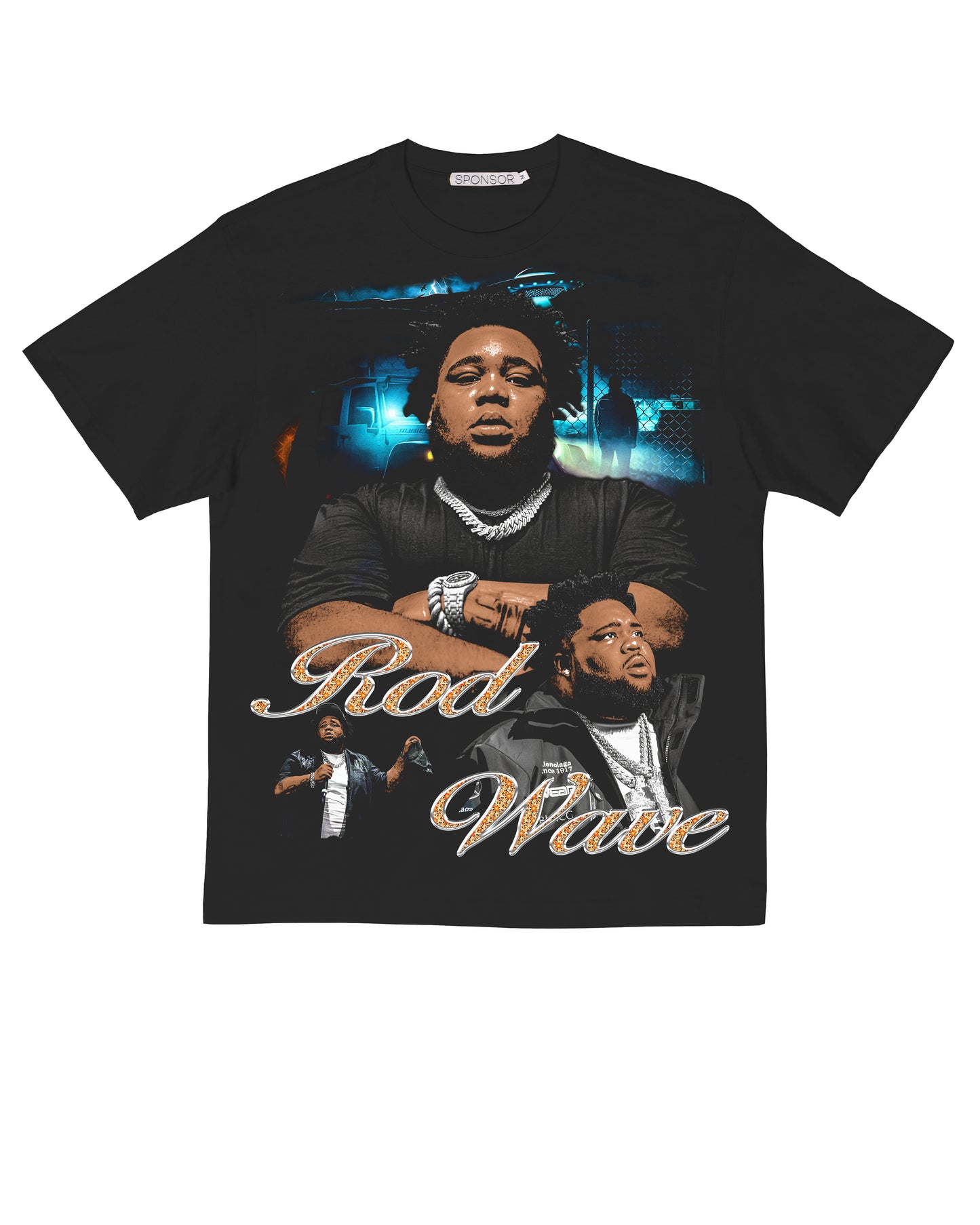 Sponsor Rod Wave Turtle Race T Shirt in Black