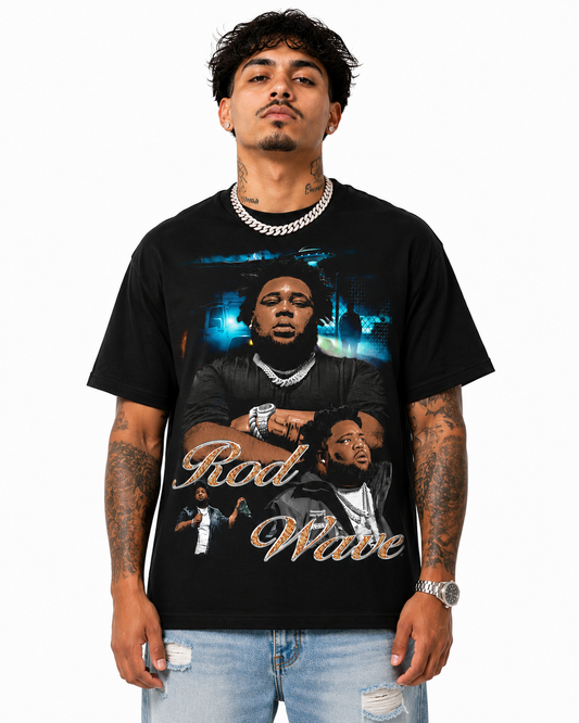 Sponsor Rod Wave Turtle Race T Shirt in Black