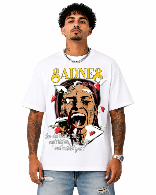 Trinity Kays Kulture Sadness Graphic T shirt in White