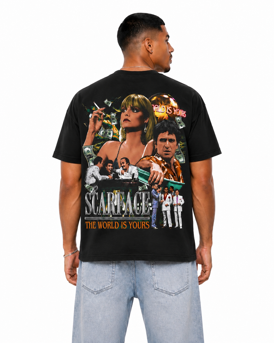 Sponsor Scarface The World Is Yours T Shirt in Black