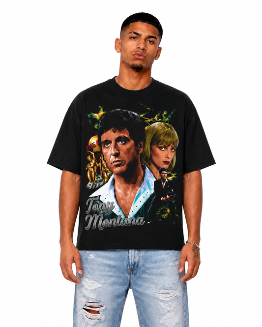 Sponsor Scarface The World Is Yours T Shirt in Black