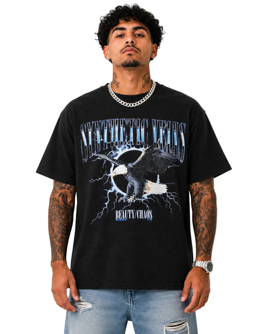 Trinity Kays Kulture Synthetic Veins Men's T Shirt, Washed Black