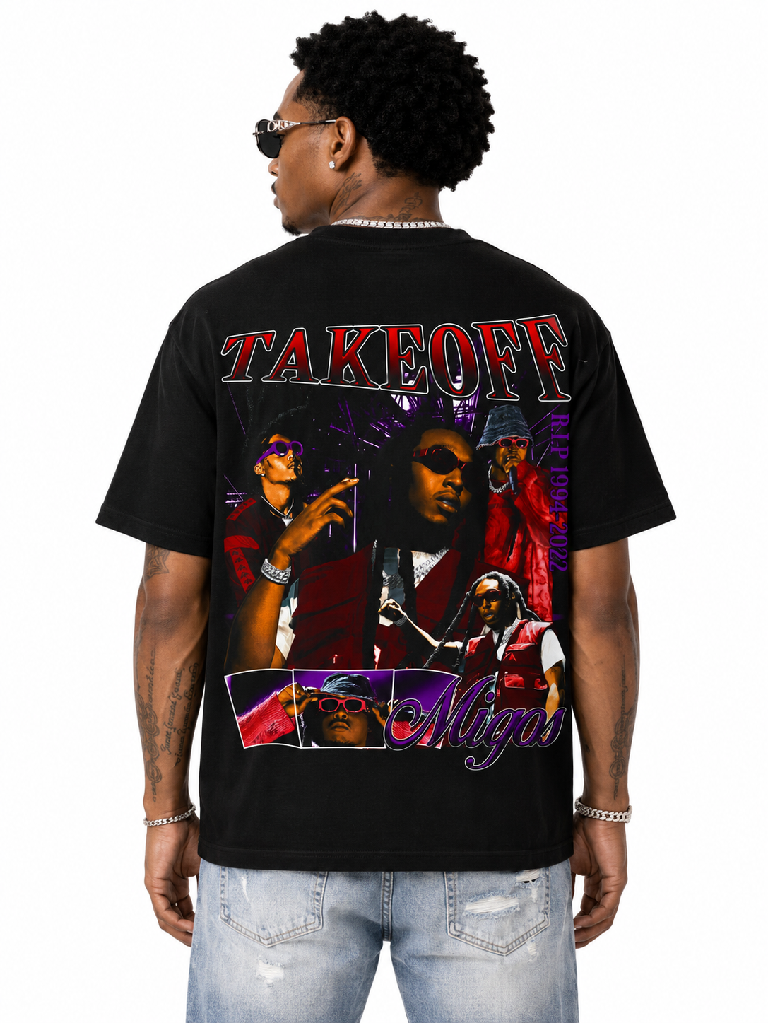 Sponsor Takeoff RIP T Shirt in Black