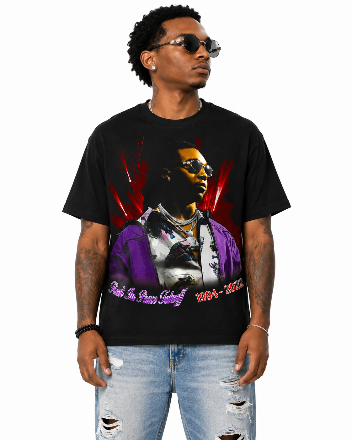 Sponsor Takeoff RIP T Shirt in Black
