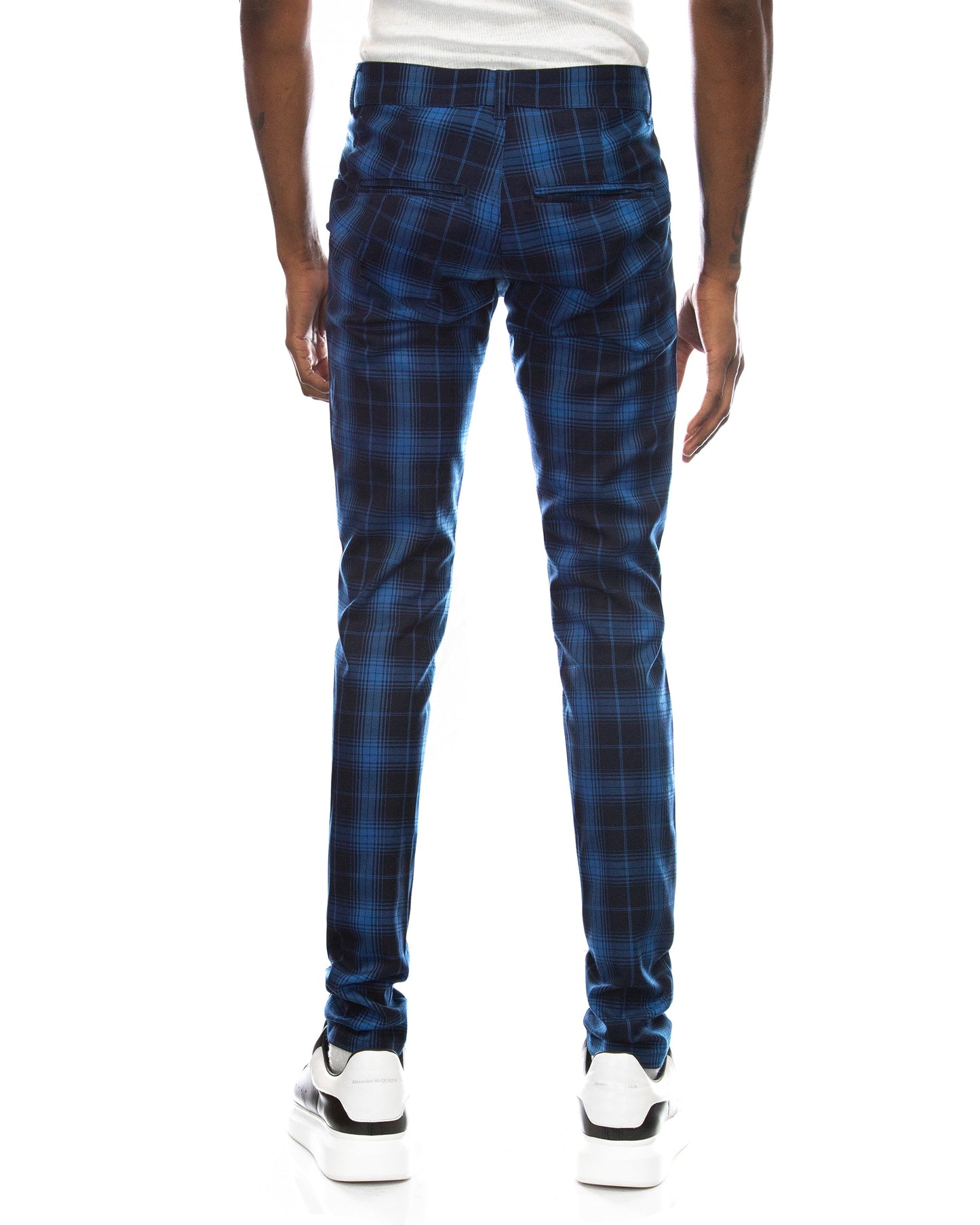 Trinity Kays Kulture San Andres Plaid Pants in Royal Blue / Navy