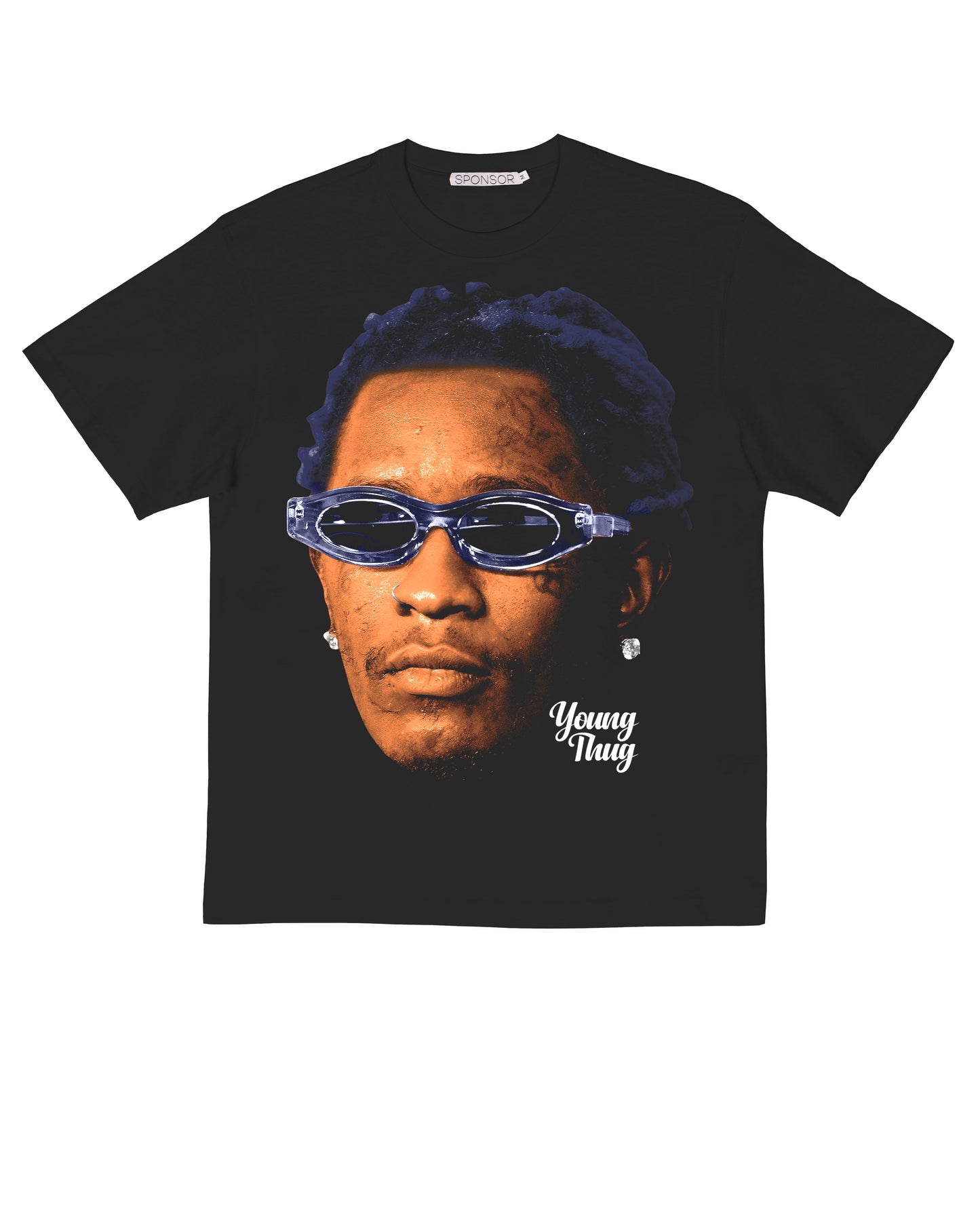 Sponsor Young Thug Thugger T Shirt in Black