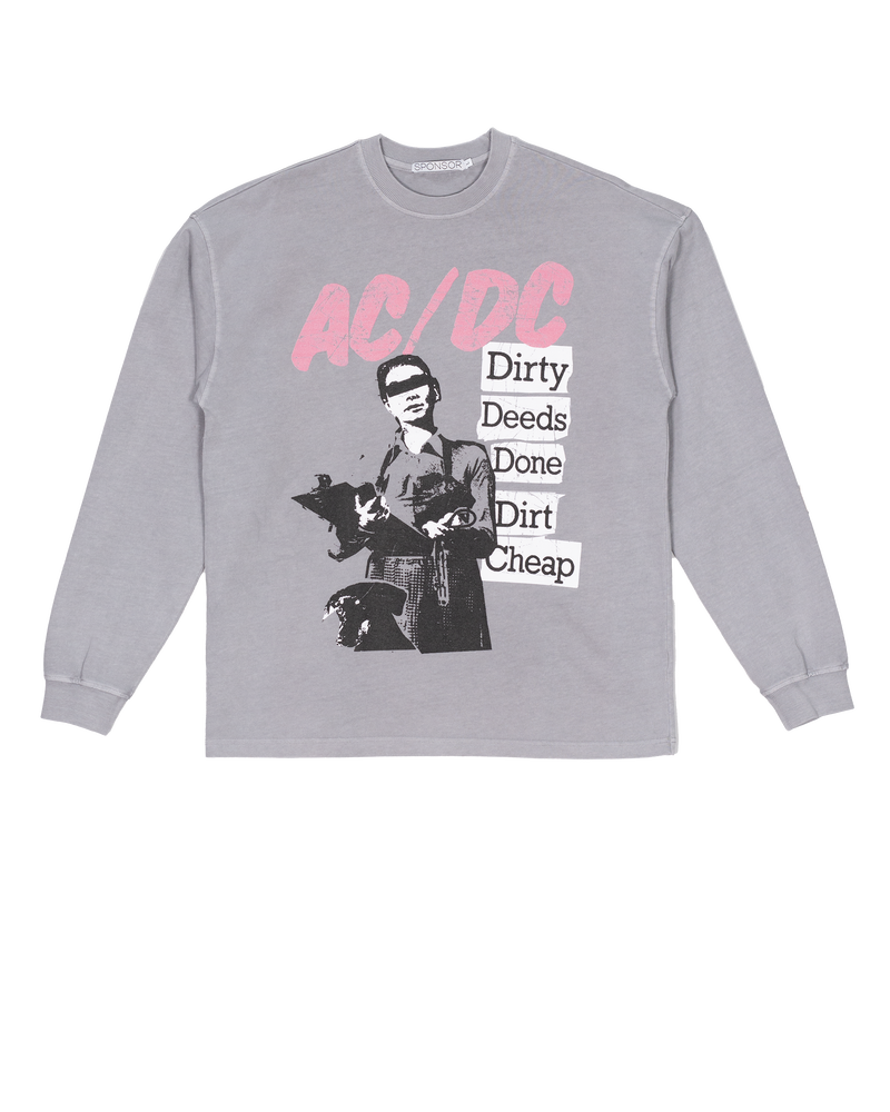 AC/DC Dirty Deeds Done Dirt Cheap Heavyweight Long Sleeve T Shirt