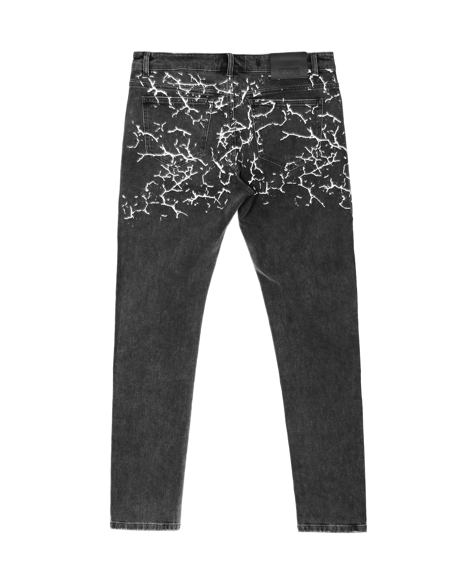 Trinity Kays Kulture Addis Men's Paint Cracks Skinny Jeans