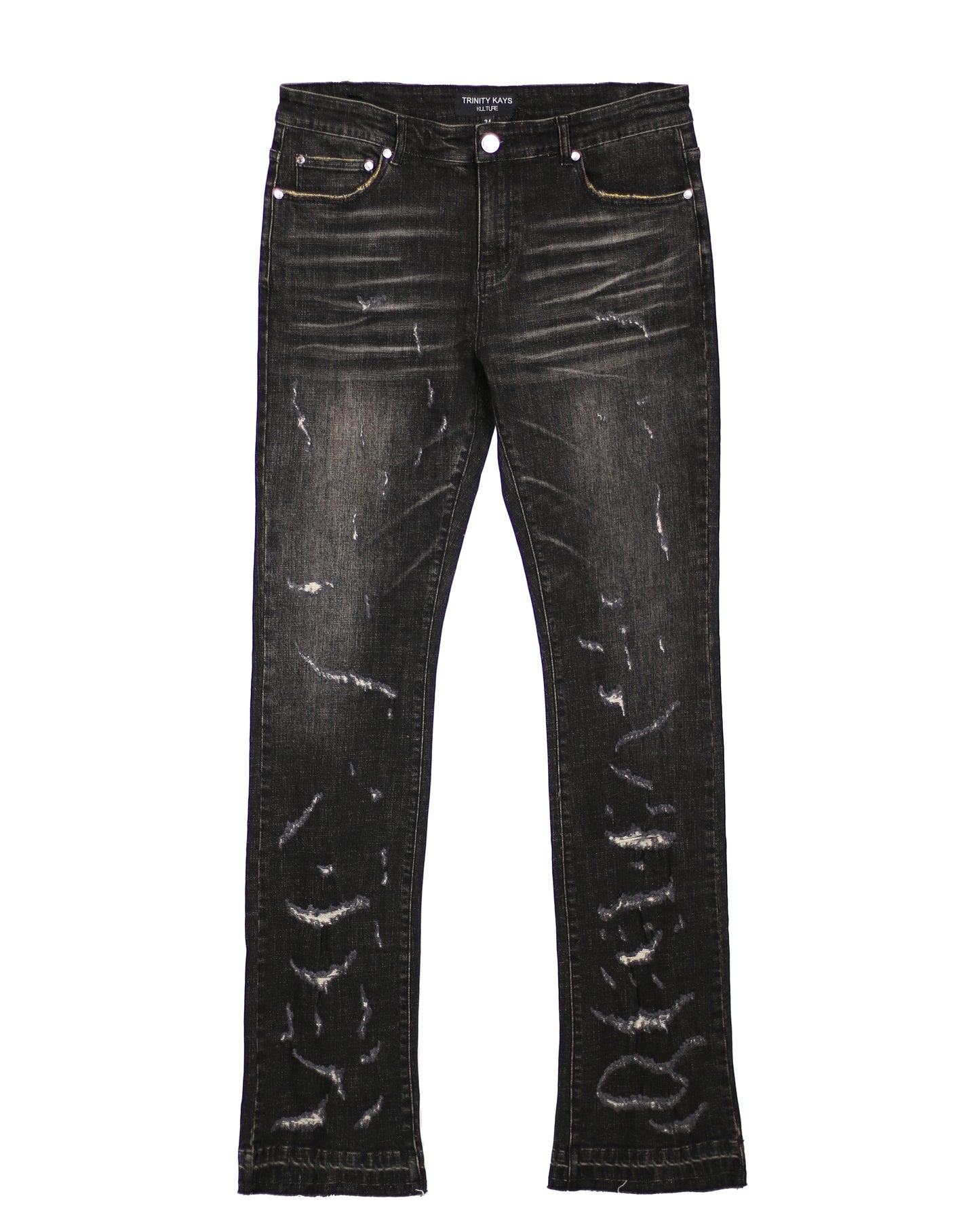 Trinity Kays Kulture Gitega Men's Flare Stacked Jeans