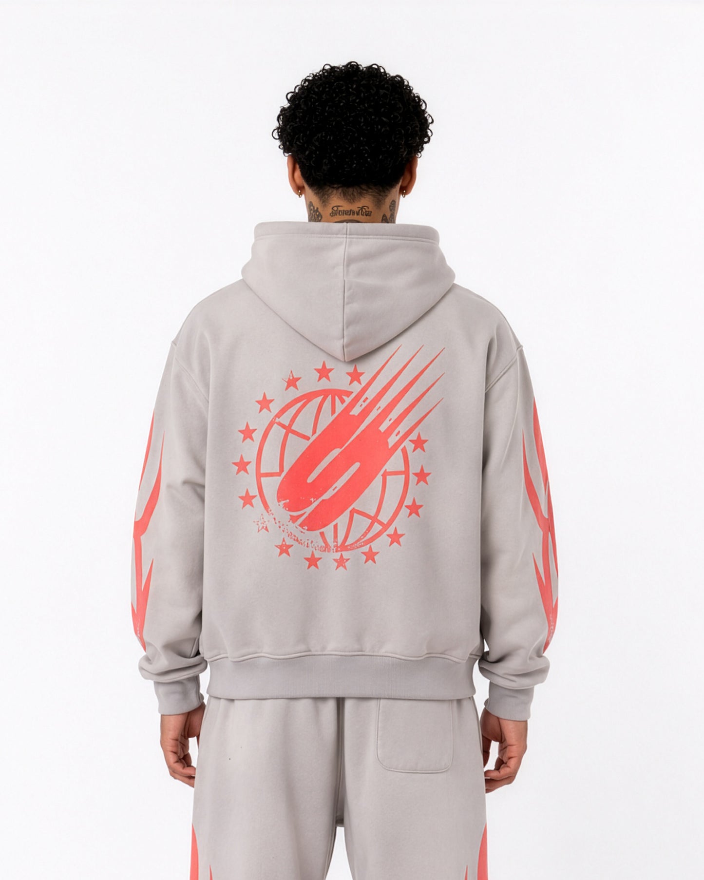 Sponsor Men's World's Greatest Zip Up Hoodie-Grey/Red