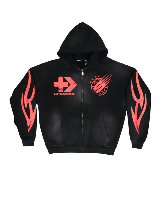 Sponsor Men's World's Greatest Zip Up Hoodie-Black/Red