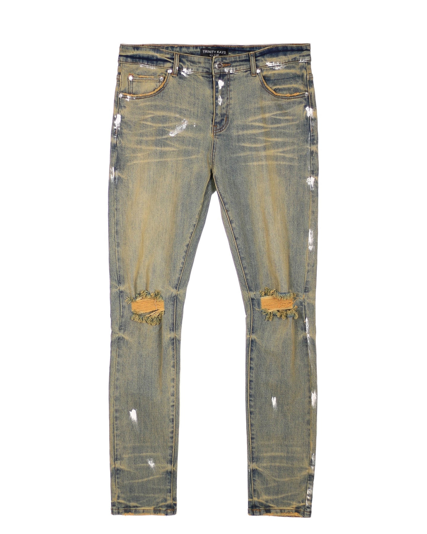 Trinity Kays Kulture Kigali Men's Paint Splatter Skinny Jeans