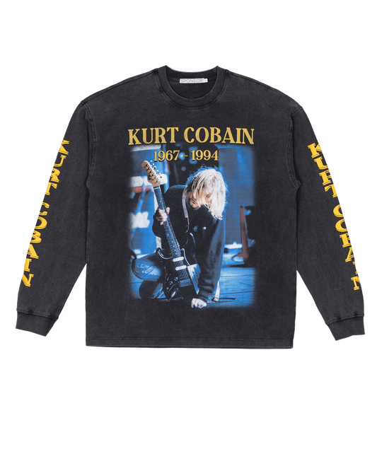 Kurt Cobain Heavyweight Long Sleeve T Shirt