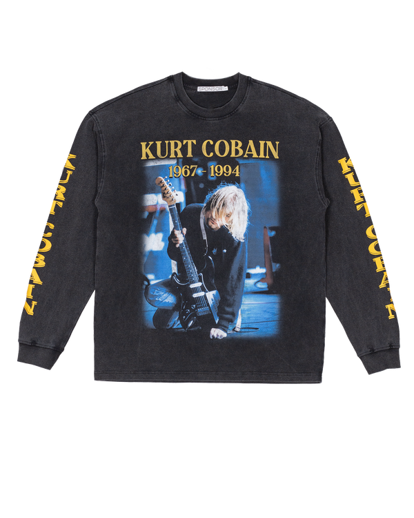 Kurt Cobain Heavyweight Long Sleeve T Shirt