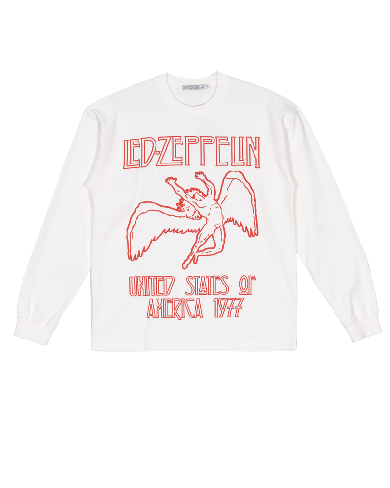 Led Zeppelin 1977 USA Tour Heavyweight Long Sleeve T Shirt