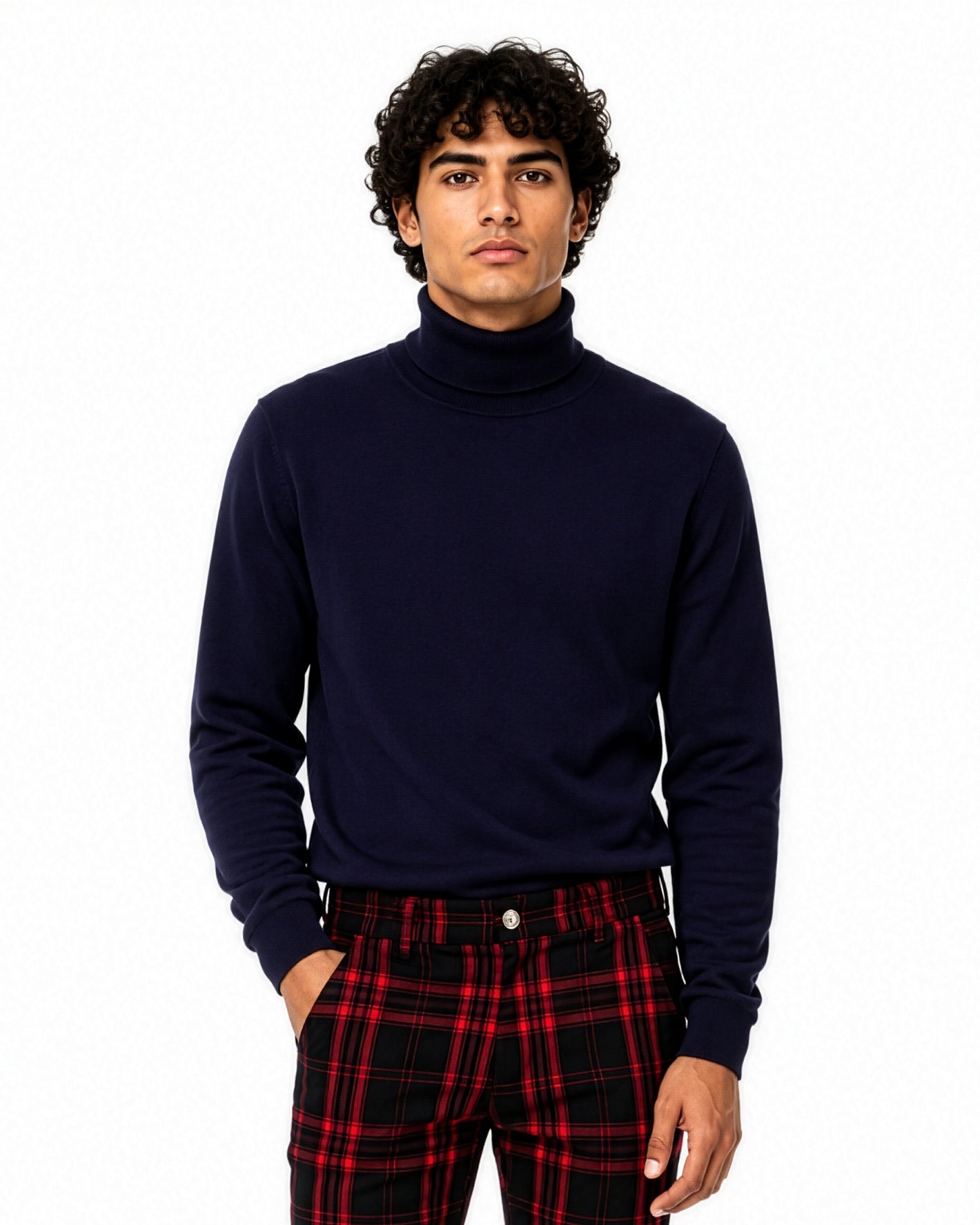 Trinity Kays Kulture Logo Turtleneck Sweater - Navy