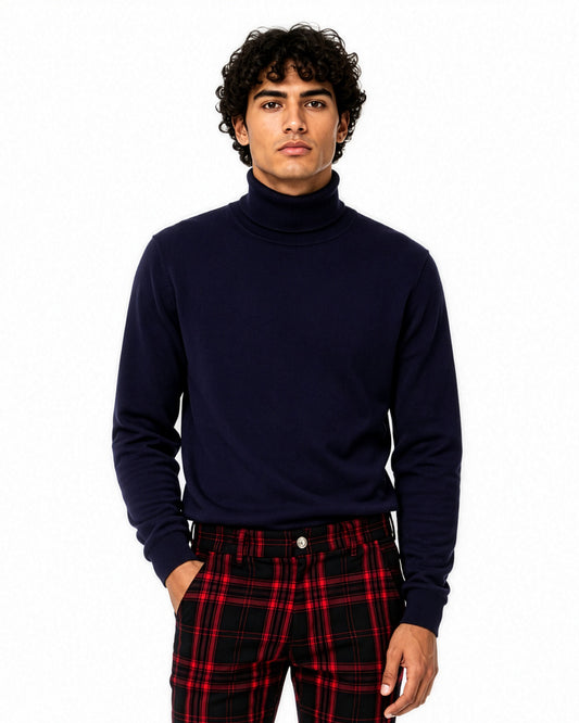 Trinity Kays Kulture Logo Turtleneck Sweater - Navy