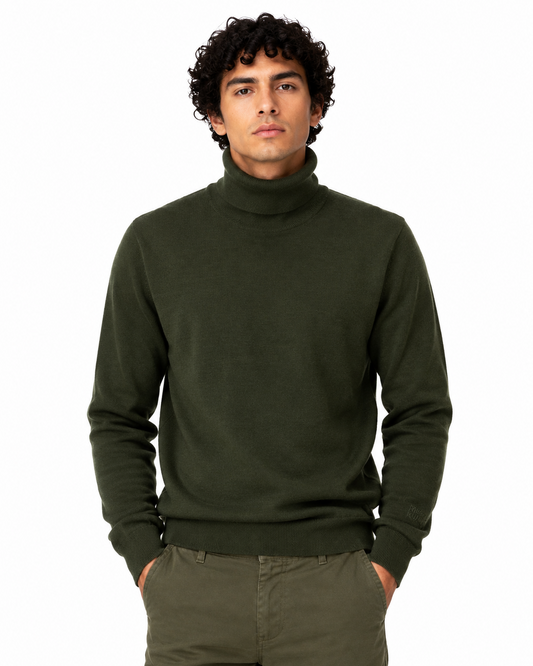 Trinity Kays Kulture Logo Turtleneck Sweater - Olive
