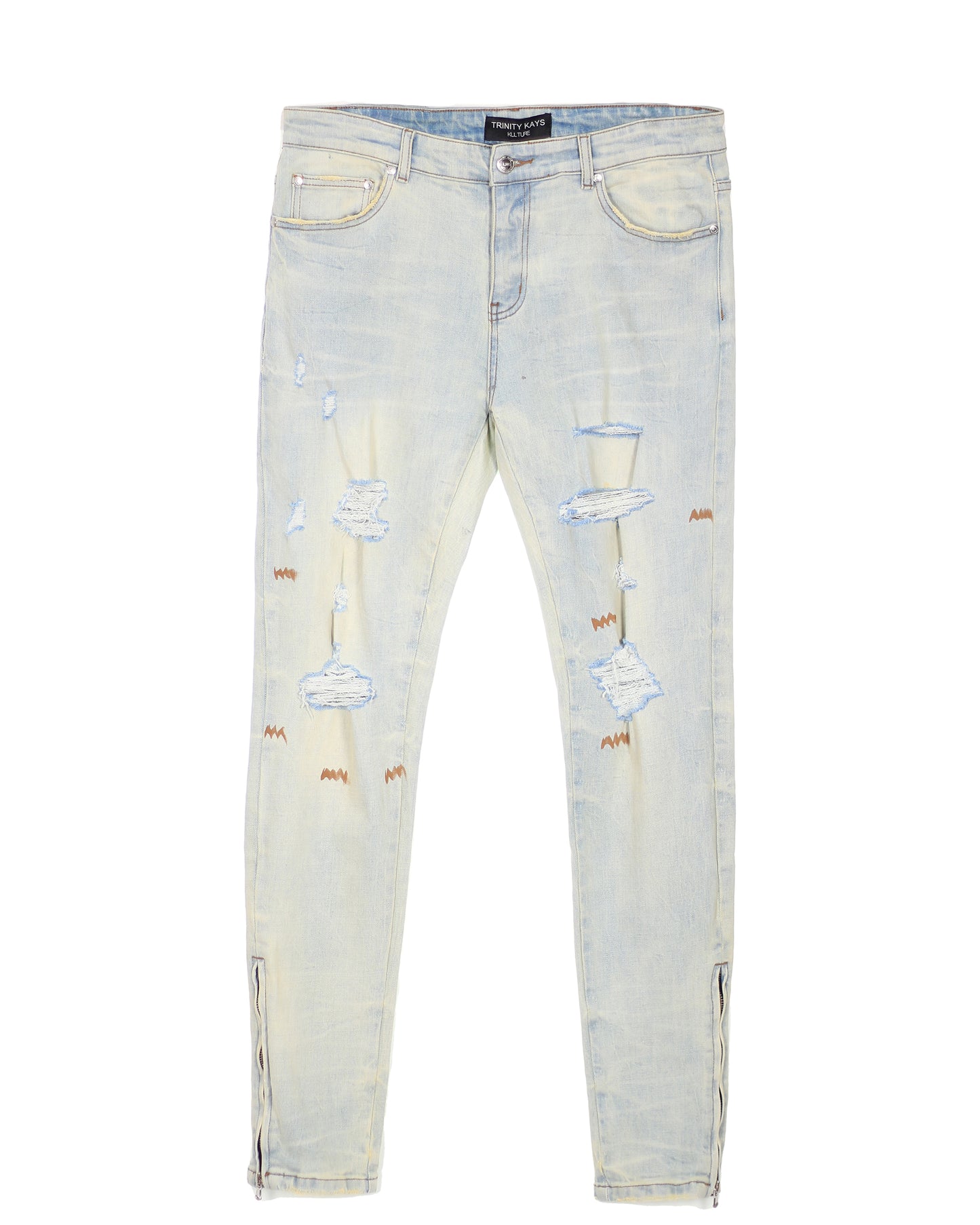Trinity Kays Kulture Namib  Men's Ankle Zipper Skinny Jeans