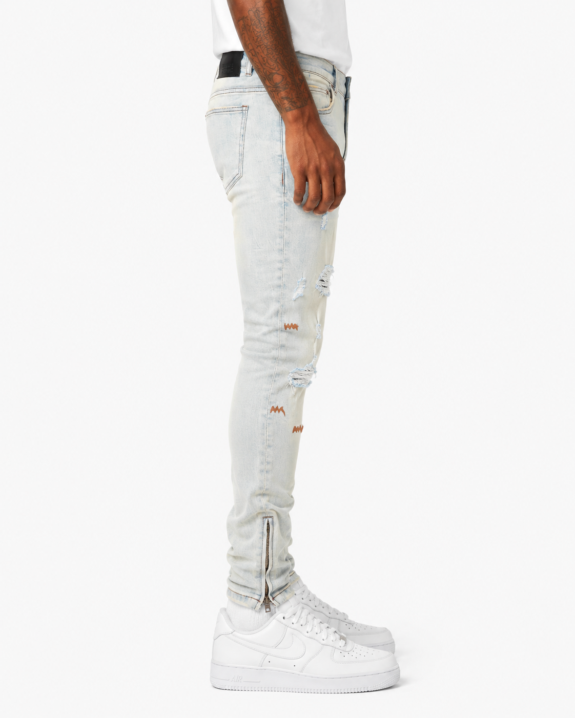 Trinity Kays Kulture Namib  Men's Ankle Zipper Skinny Jeans