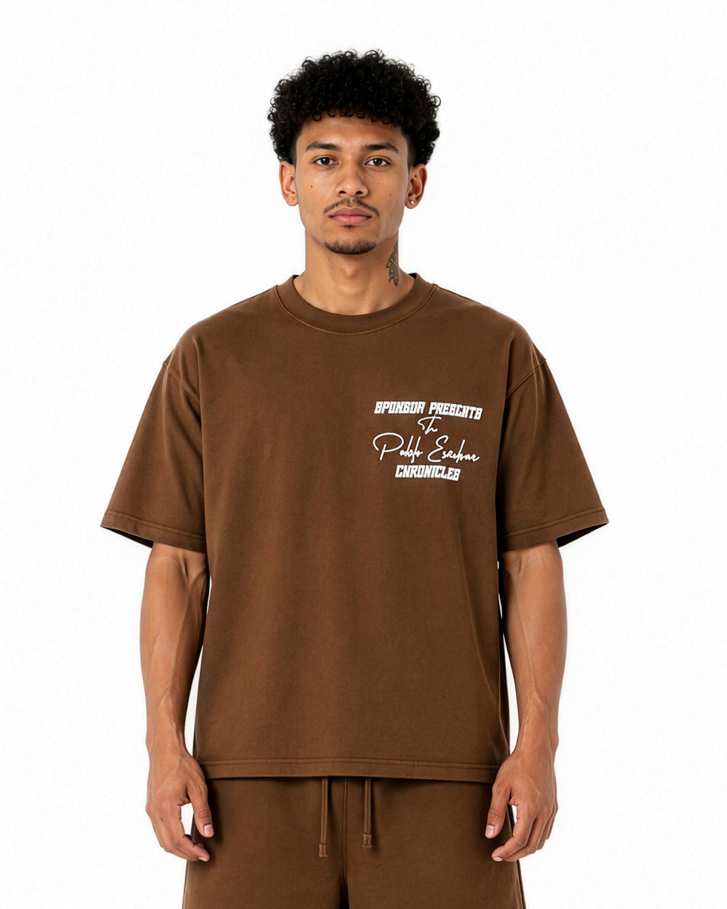 Sponsor Pablo Escobar Chronicles Vintage Wash T Shirt - Brown