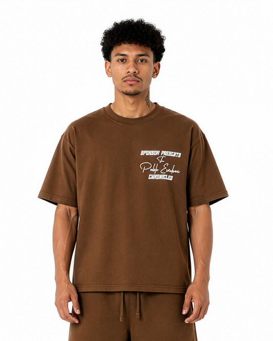 Sponsor Pablo Escobar Chronicles Vintage Wash T Shirt - Brown
