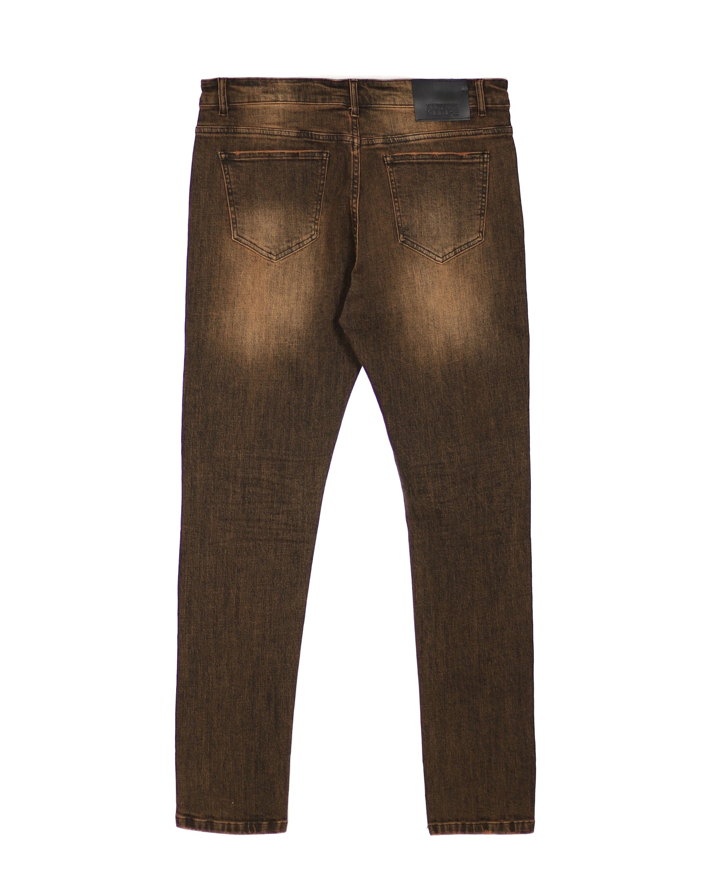 Trinity Kays Kulture Windhoek Men's Skinny Jeans in Brown Wash