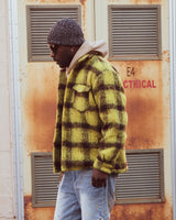 Trinity Kays Kulture Zimba Mohair Shirt Jacket, Yellow/Brown Plaid