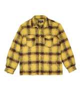 Trinity Kays Kulture Zimba Mohair Shirt Jacket, Yellow/Brown Plaid