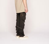 Pheelings Never Look Back Cargo Flare Stack Jeans, Vintage Black Mocha