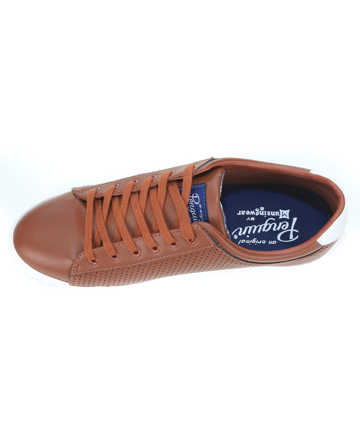 Original Penguin Men's Dan Leather Perforated Sneakers