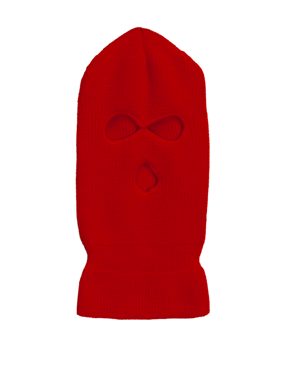 Trinity Kays Kulture 3 Hole Knit Ski Mask - Red